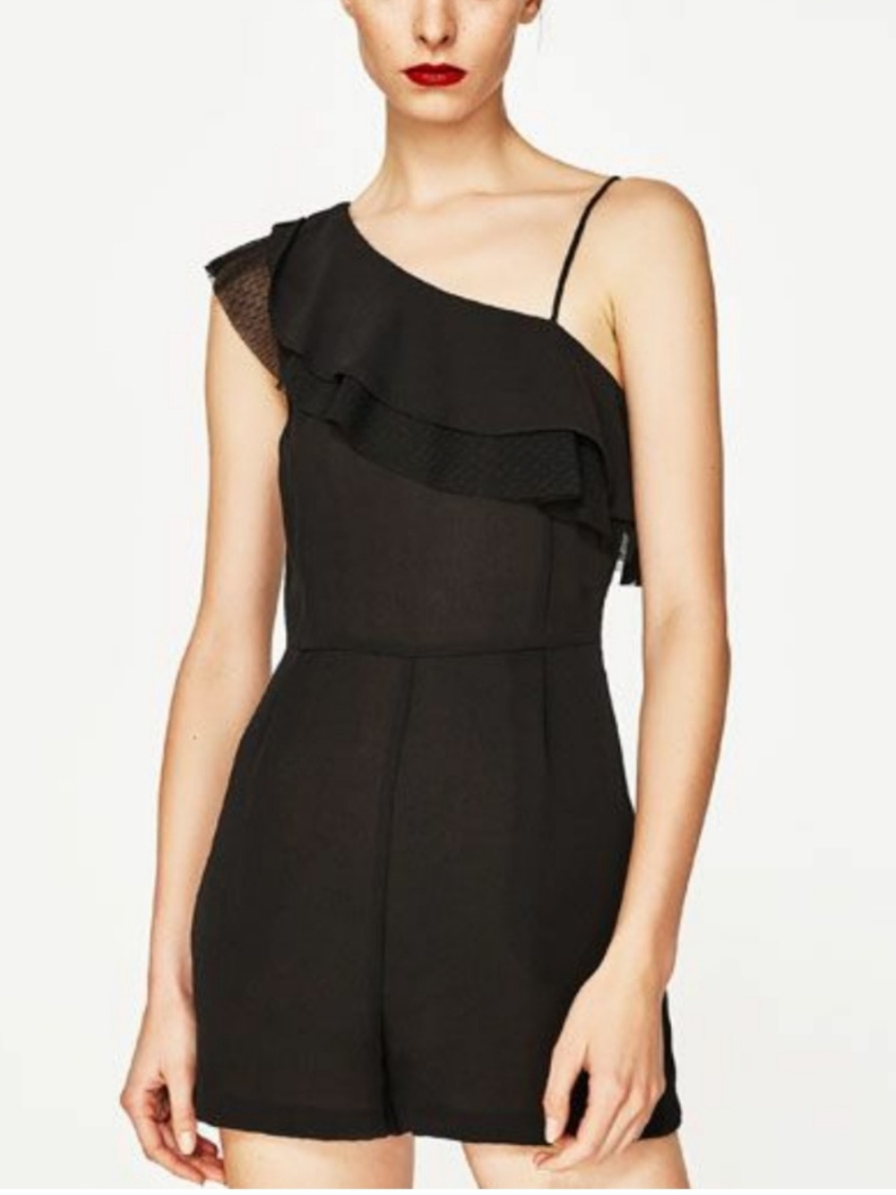 Zara Women's Black Playsuit-romper